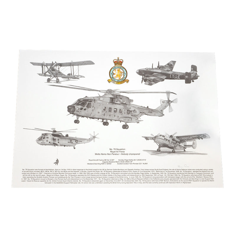 Pencil Print 78 Sqn RAF Benson