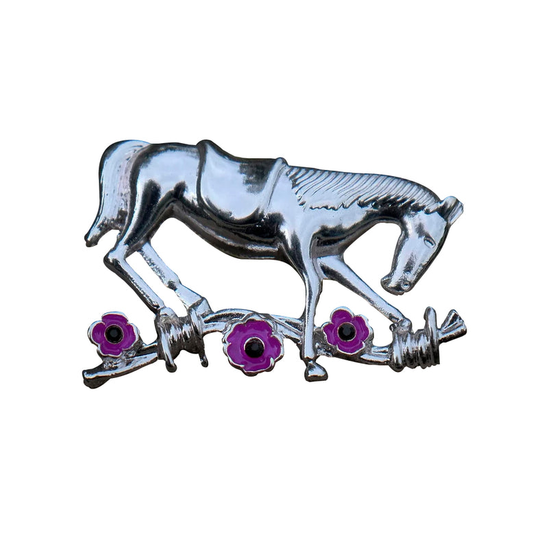 purple poppy brooch