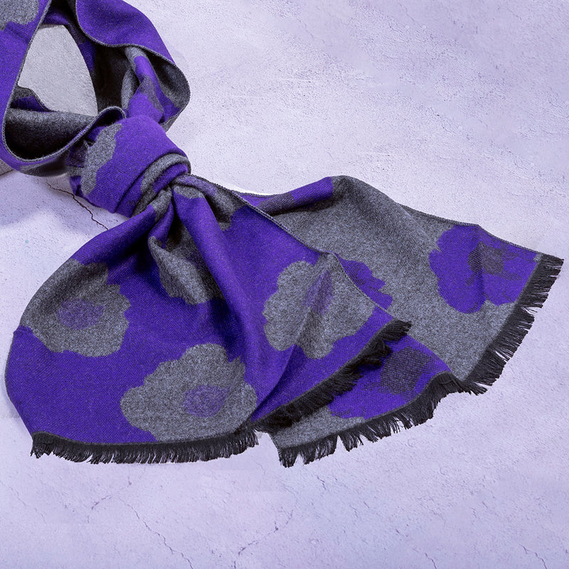 purple poppy scarf