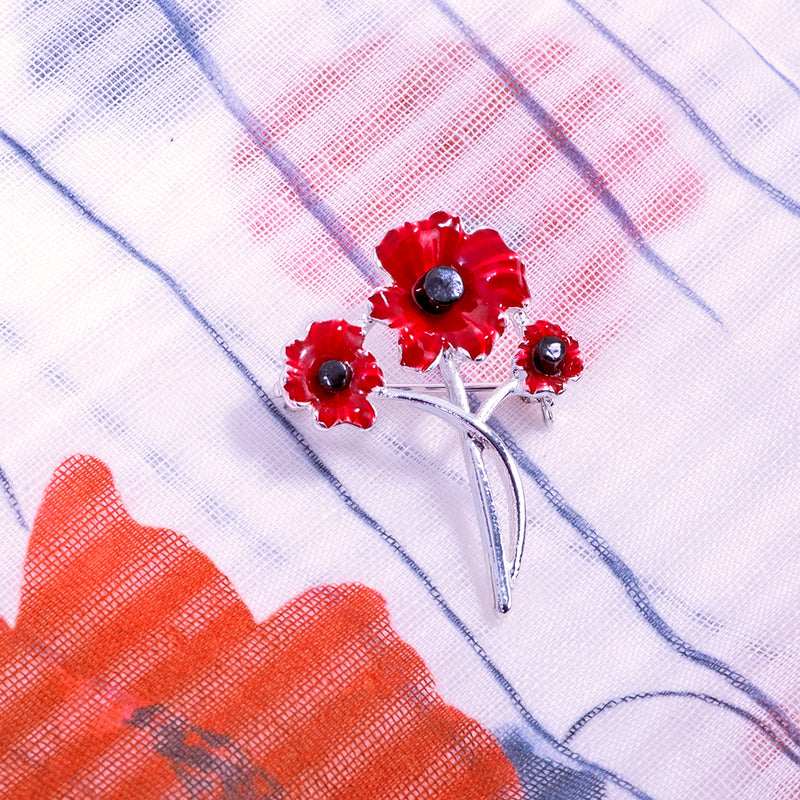 Poppy brooch