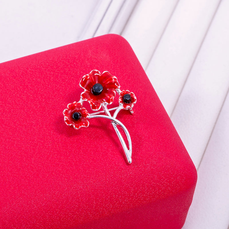 Poppy brooch