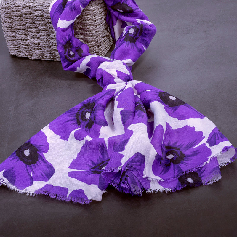 Purple Poppy Scarf