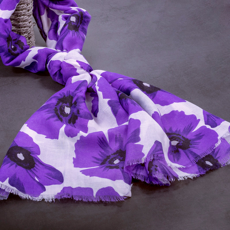 Purple Poppy Scarf