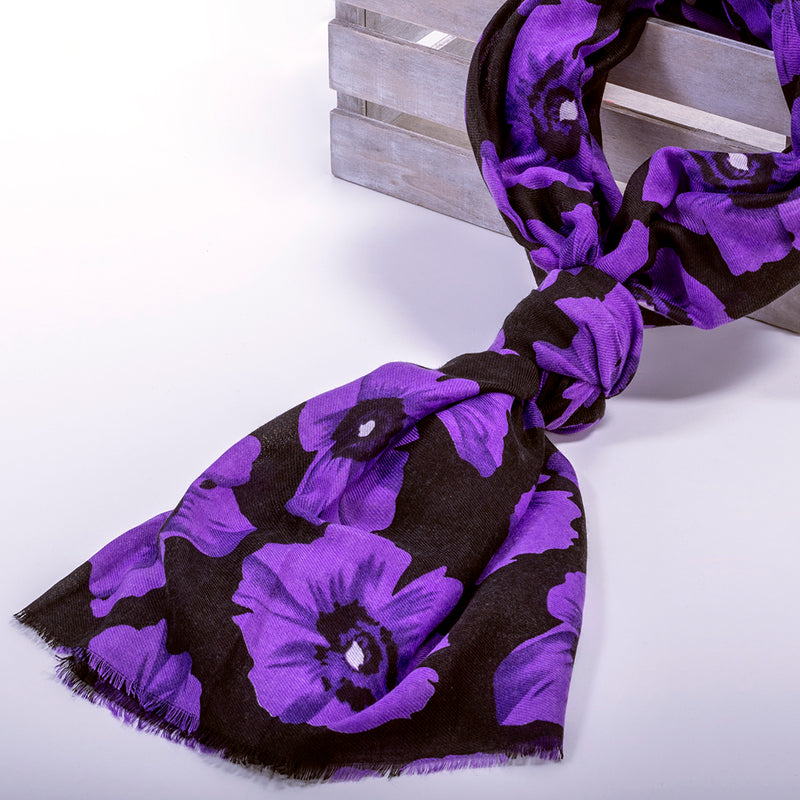 Purple Poppy Scarf