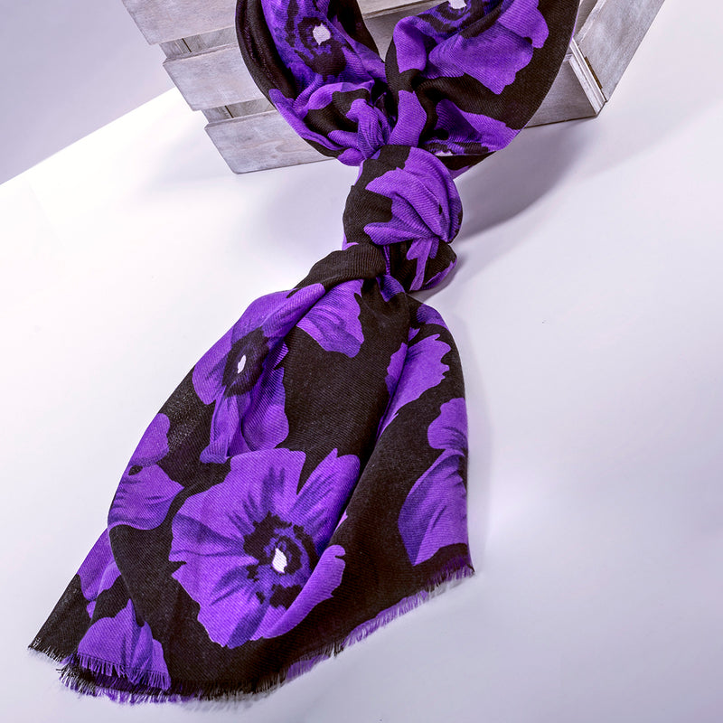 Purple Poppy Scarf