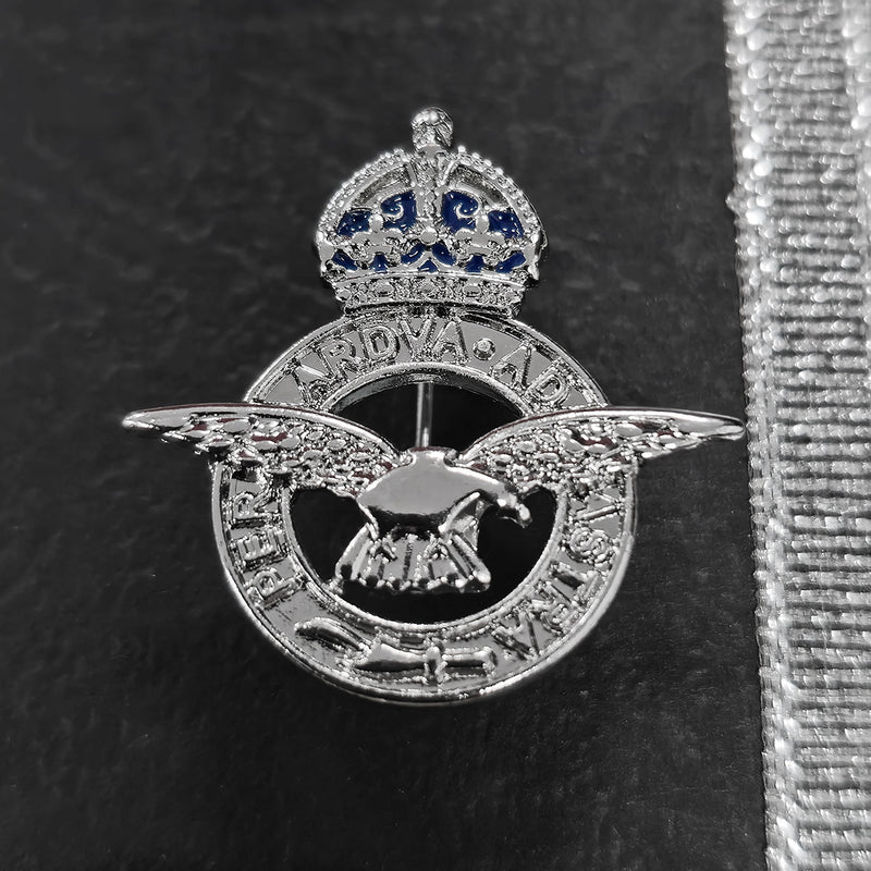 RAF Crest Silver Brooch