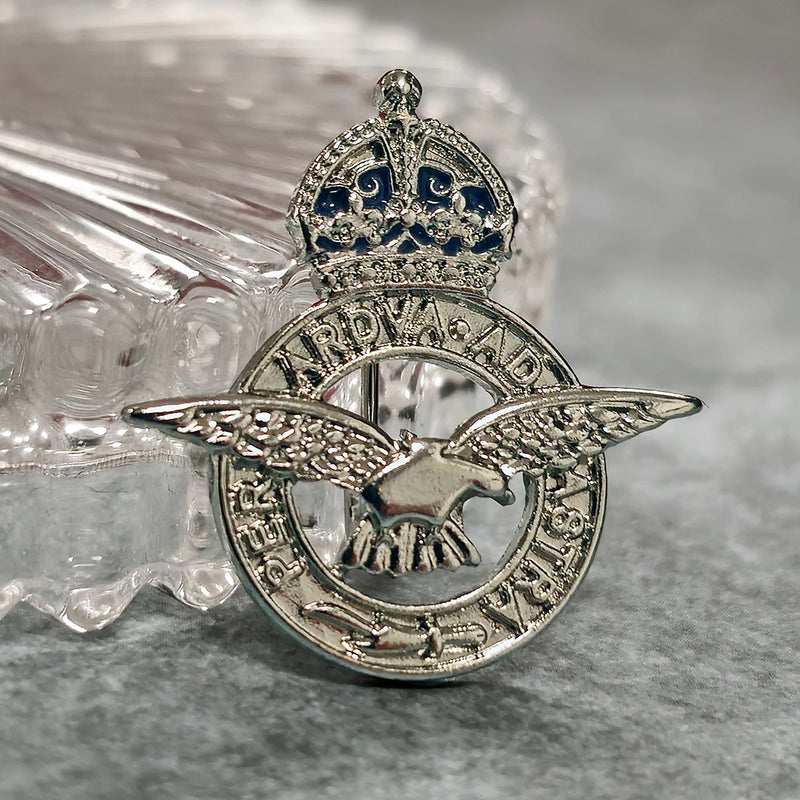 RAF Crest Silver Brooch