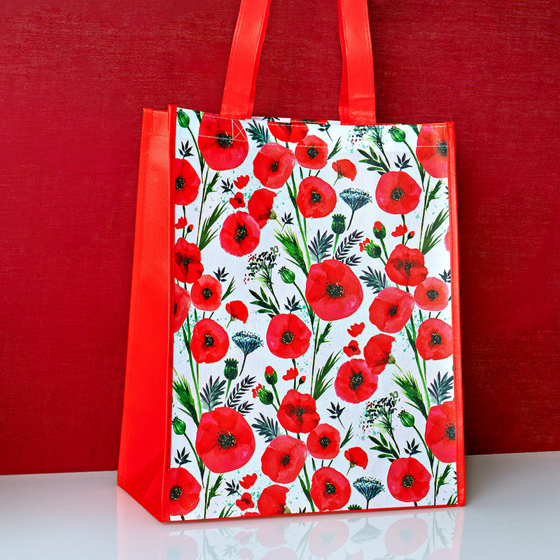 Poppy Fields Shopping Bag