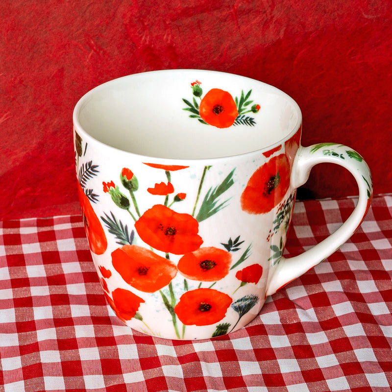 Poppy Fields Breakfast Mug