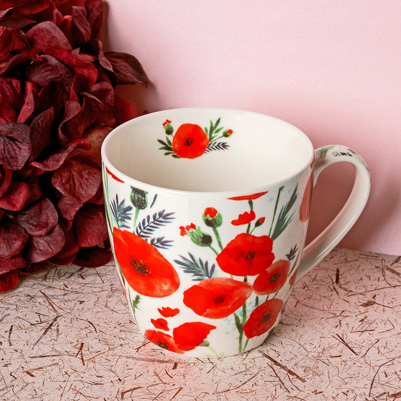 Poppy Fields Breakfast Mug