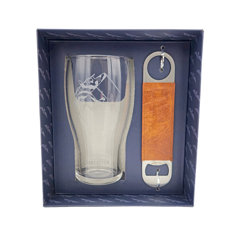 Lancaster Pint Glass and Bottle Opener Set