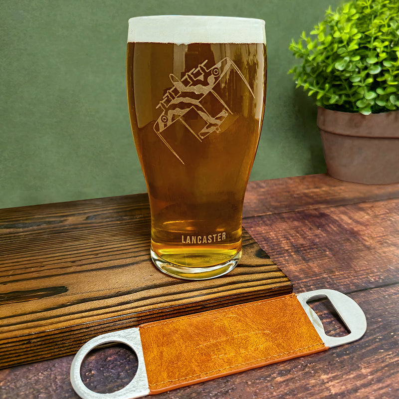 Lancaster Pint Glass and Bottle Opener