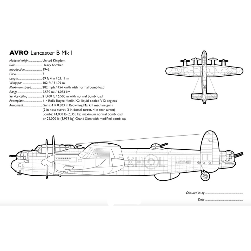 Military Aircraft Colouring Book