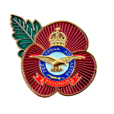 Poppy Pin Brooch RAF Veteran