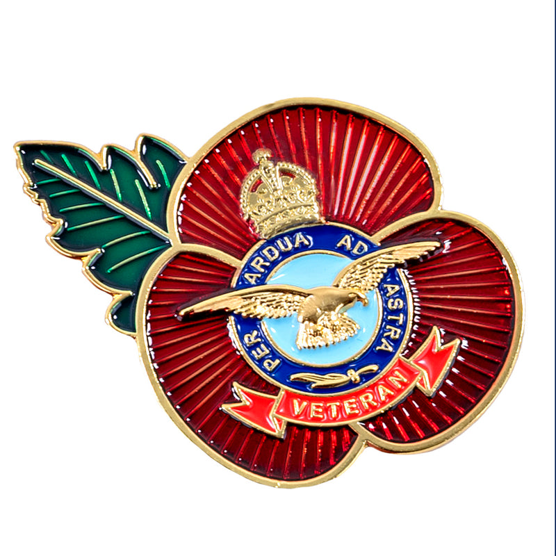 Poppy Pin Brooch RAF Veteran