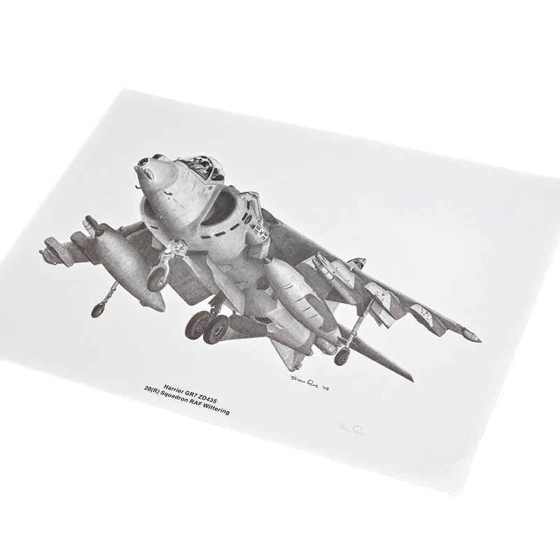 Pencil Print Harrier Gr7