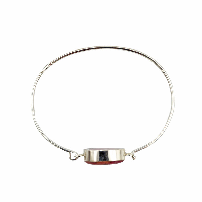 Silver Poppy Bangle