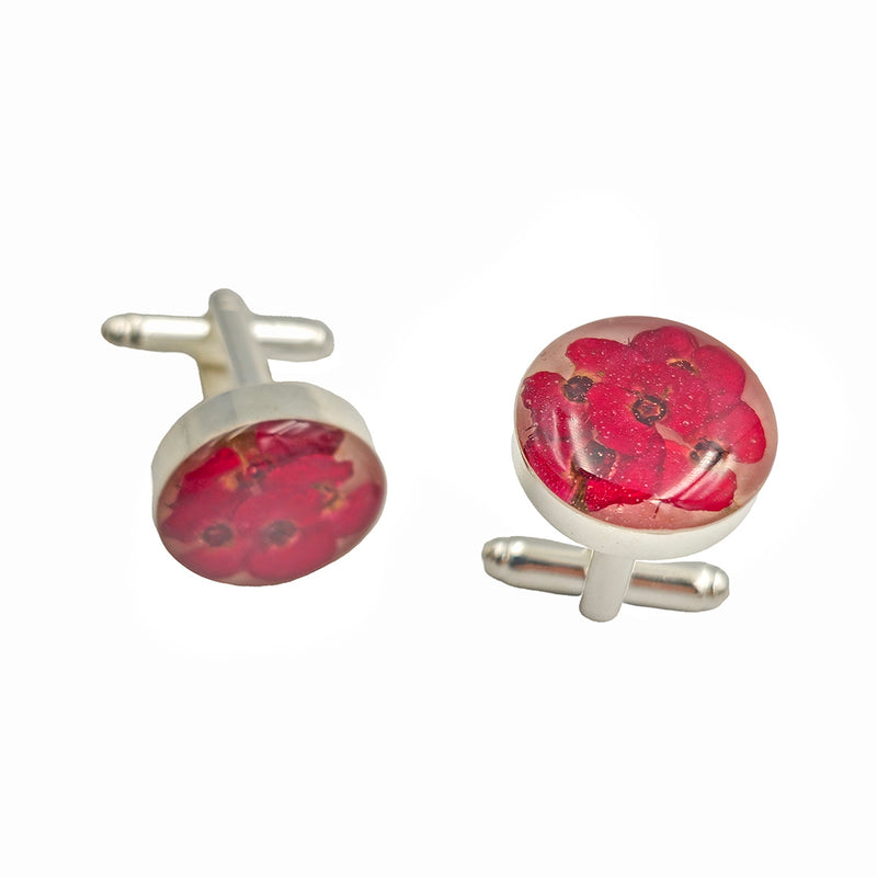 Poppy Silver Cufflinks