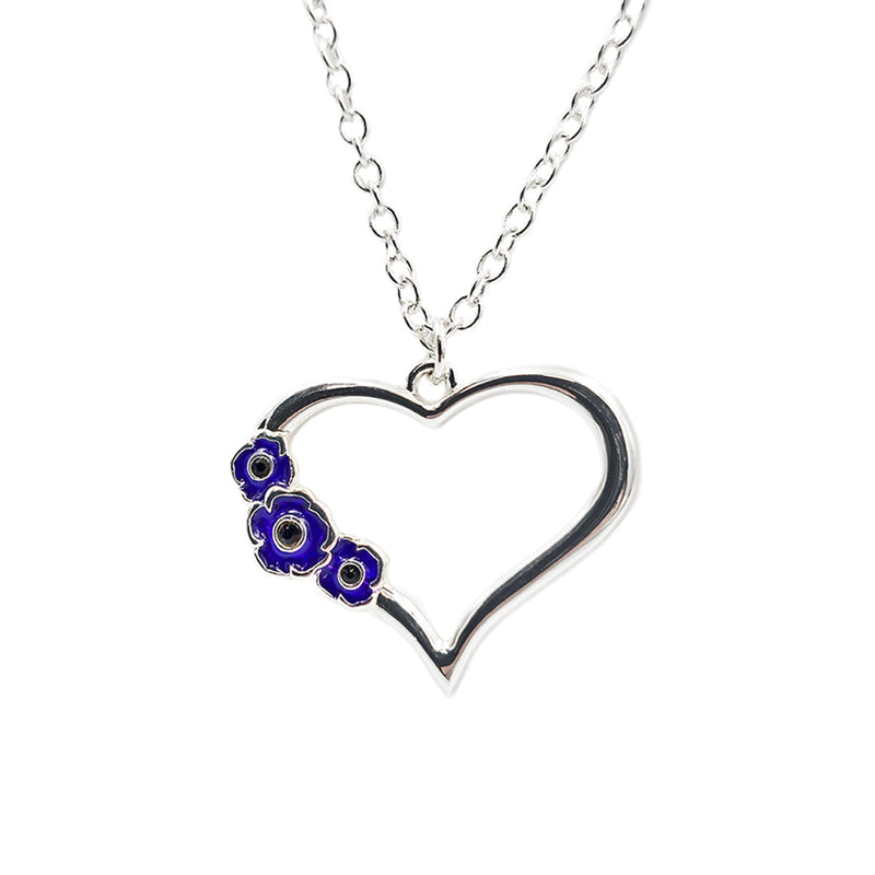 Poppy Heart Necklace