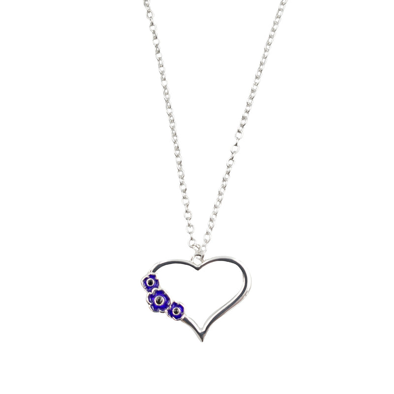 Poppy Heart Necklace