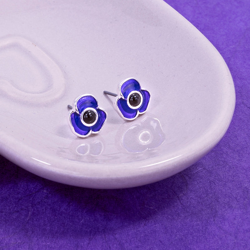 Purple Poppy Earrings RAF