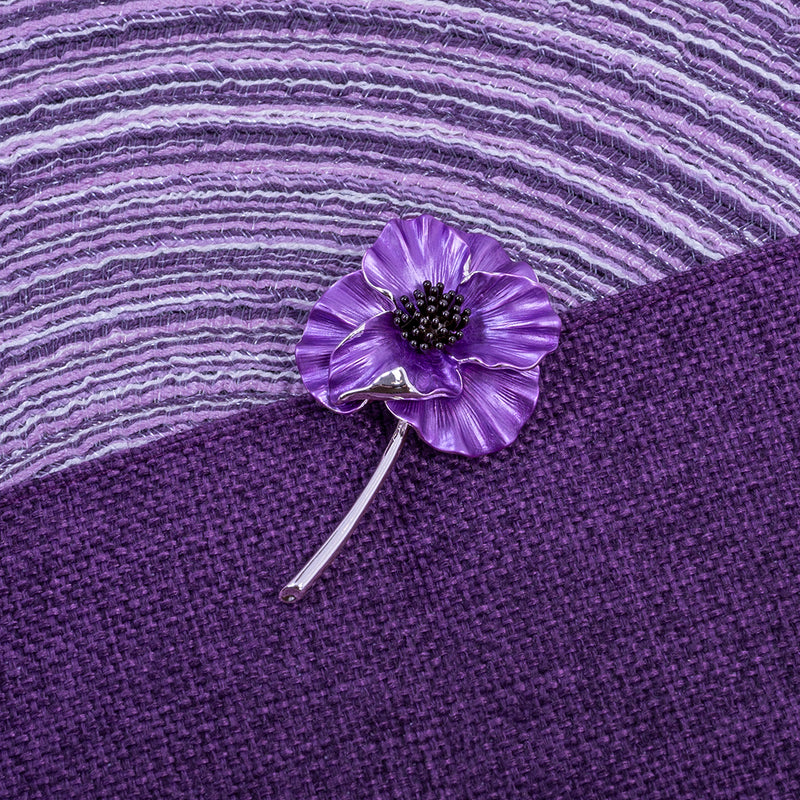 Purple Poppy Pin