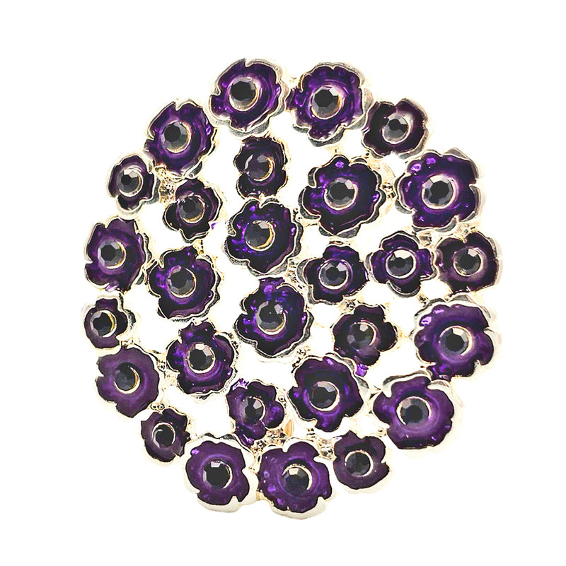 Purple Poppy Brooch