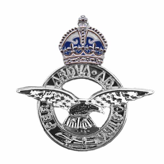 RAF Crest Brooch Silver