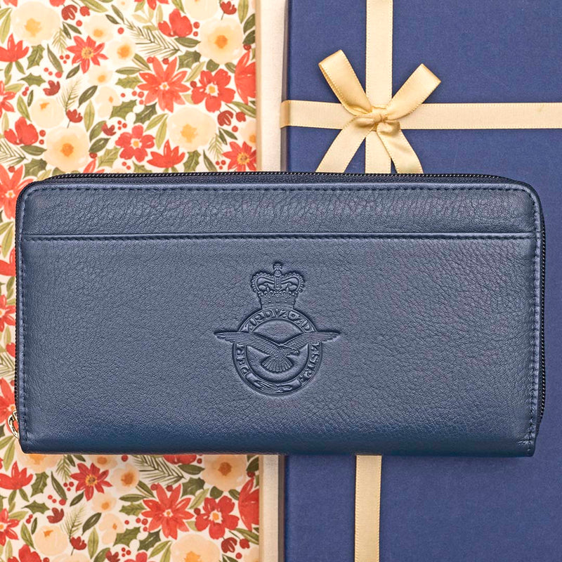 RAF Crest Blue Purse