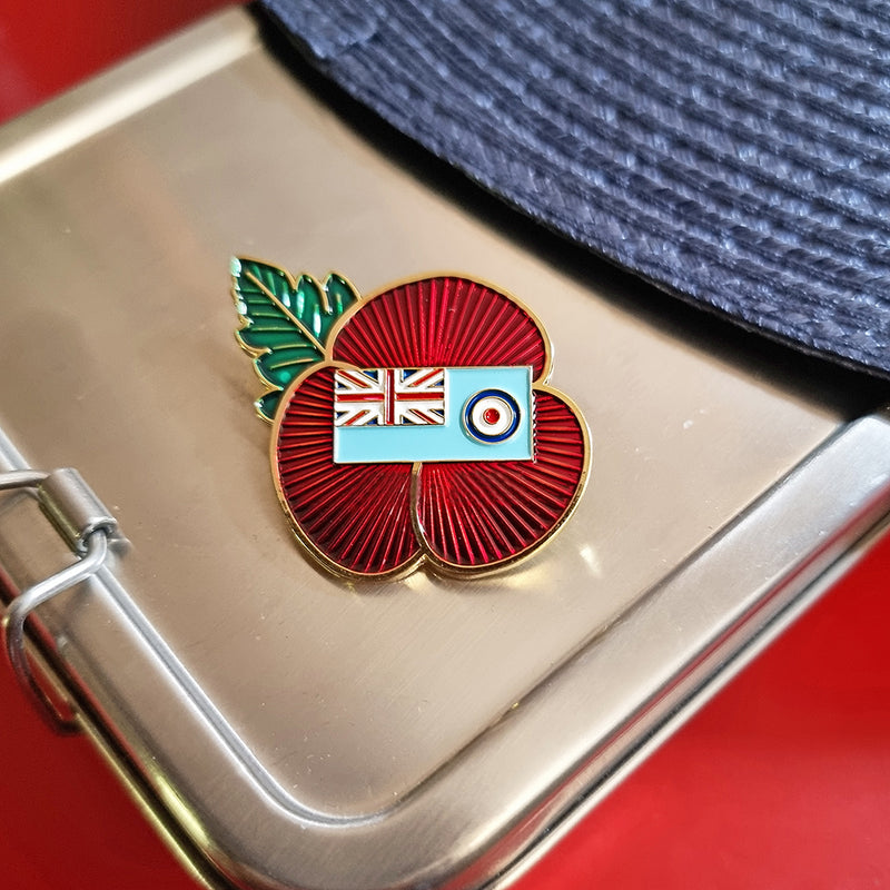 RAF Ensign Poppy Pin