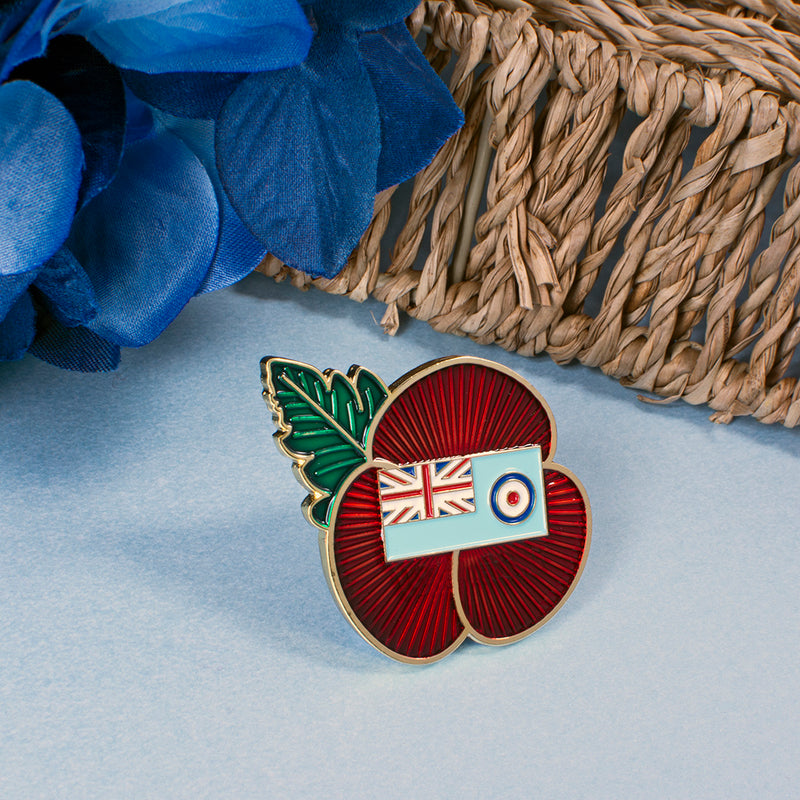 RAF Ensign Poppy Pin