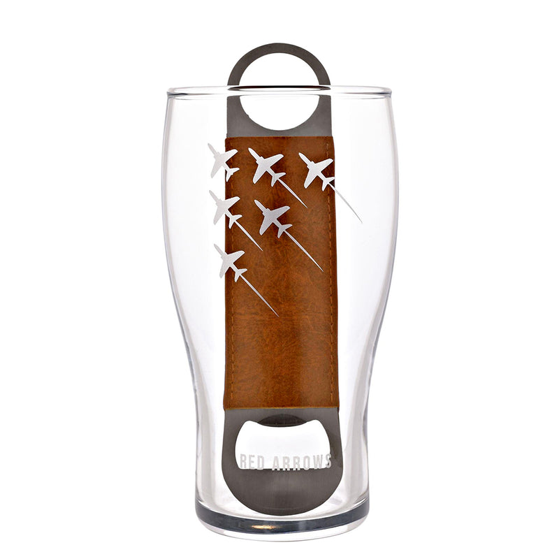 Red Arrows Pint Glass and Bottle Opener