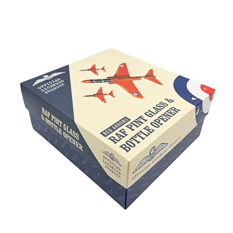 Red Arrows Pint Glass and Bottle Opener Gift Set