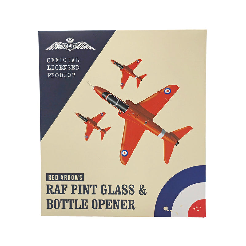 Red Arrows Pint Glass & Bottle Opener Set