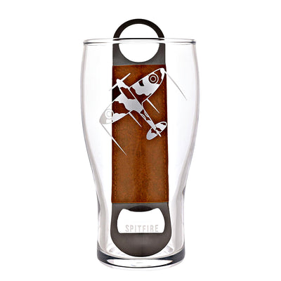 Spitfire Pint Glass and Bottle Opener