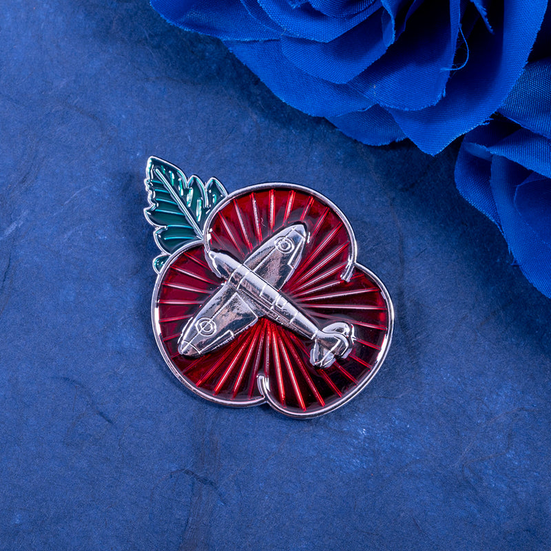 Spitfire Poppy Pin