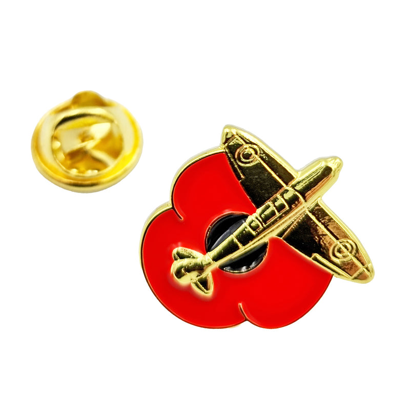 Spitfire Poppy Pin