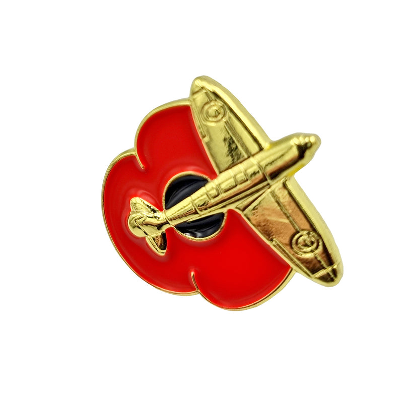 Spitfire Poppy Pin