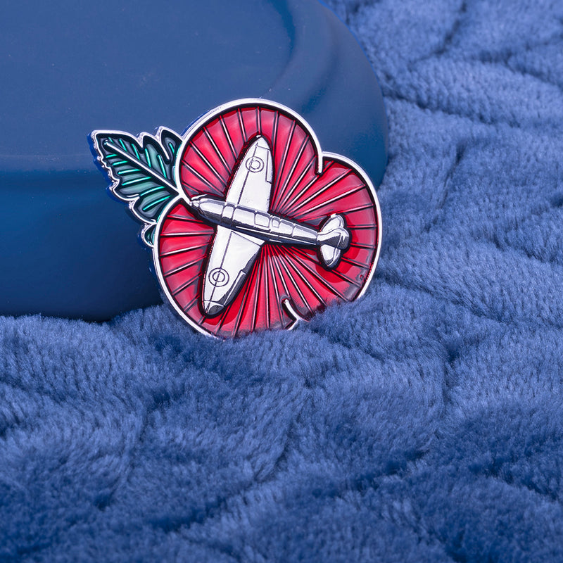 Spitfire Poppy Pin