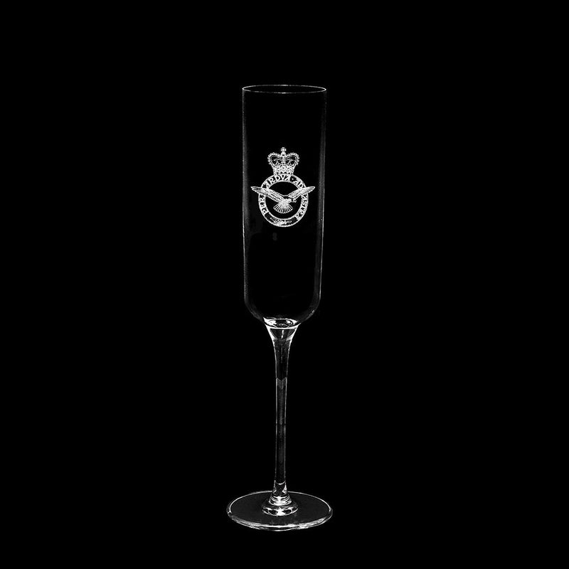 RAF Crest Champagne Flute