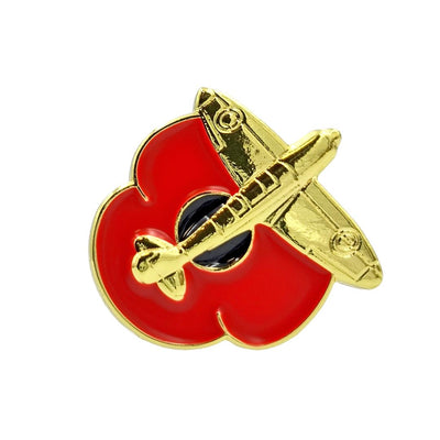 Spitfire Poppy Pin Badge