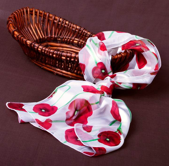 Silk Headwrap - orders Poppy