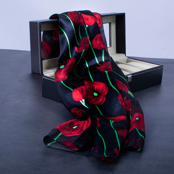 Silk Poppy Scarf