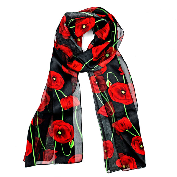 Black Poppy Scarf - RAFATRAD